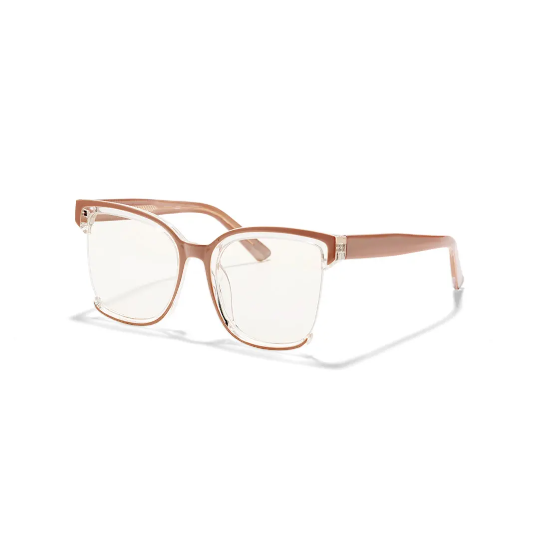 Angle view of Cery cat eye tr90 eyeglasses CR0022502 in pink