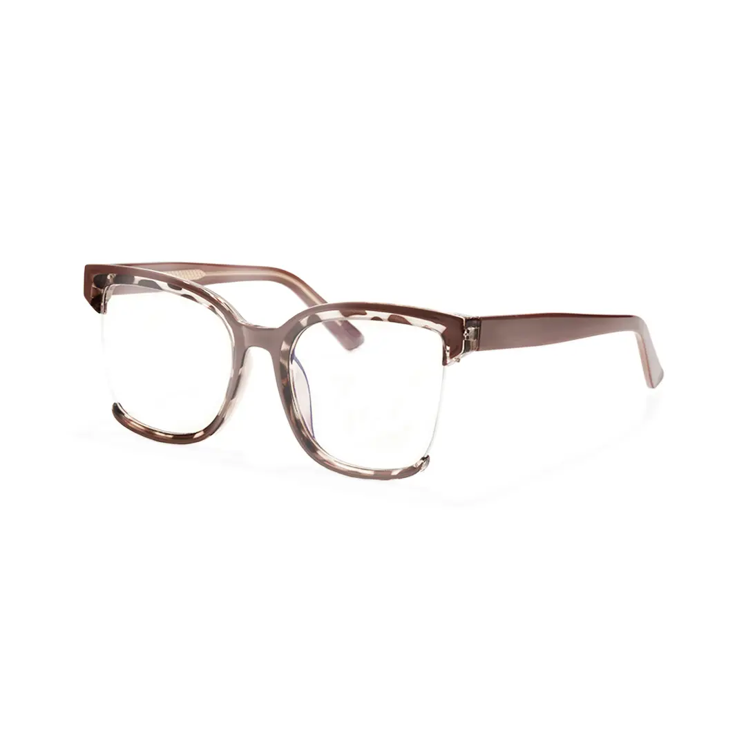 Angle view of Cery cat eye tr90 eyeglasses CR0022502 in tortoise