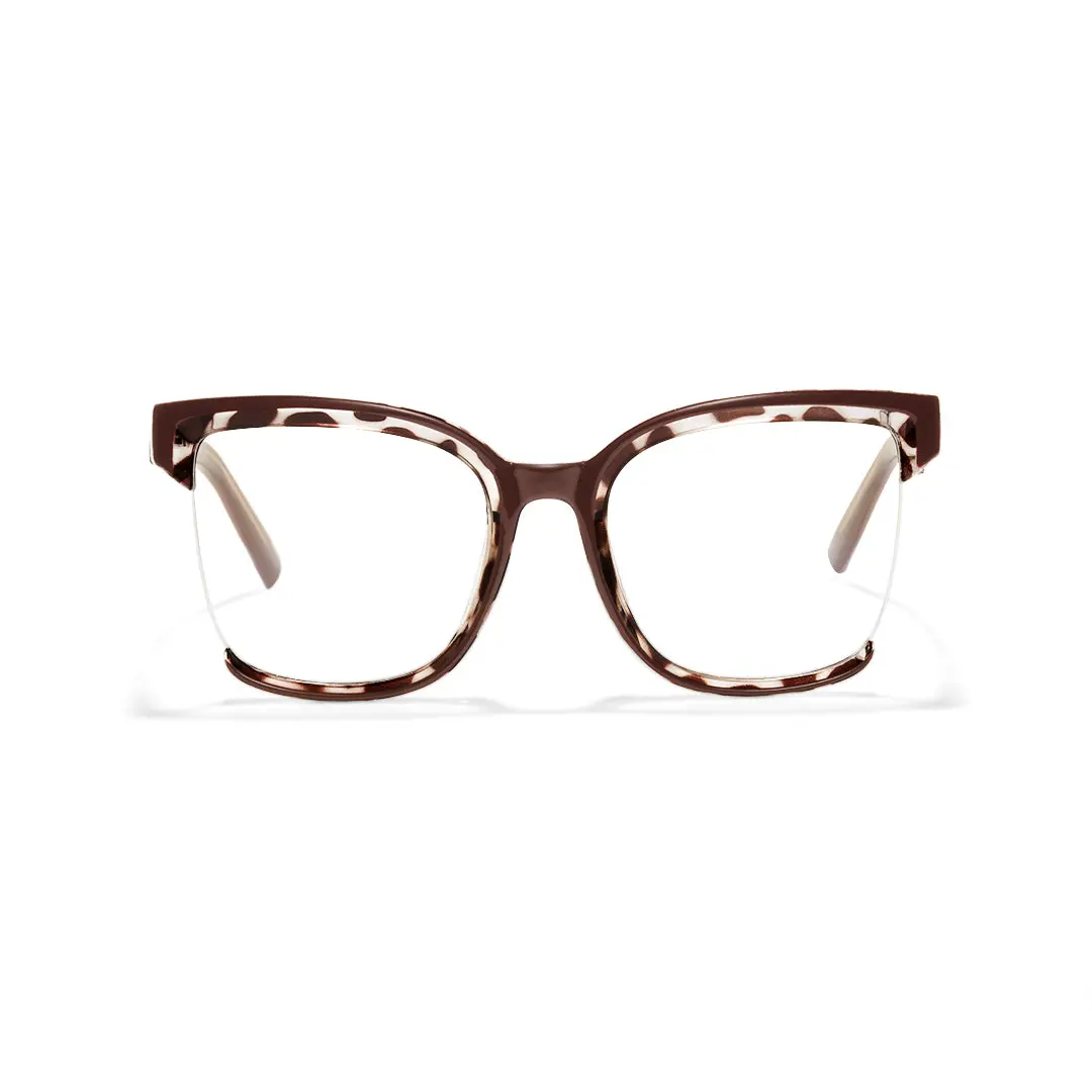 Front view of Cery cat eye tr90 eyeglasses CR0022502 in tortoise
