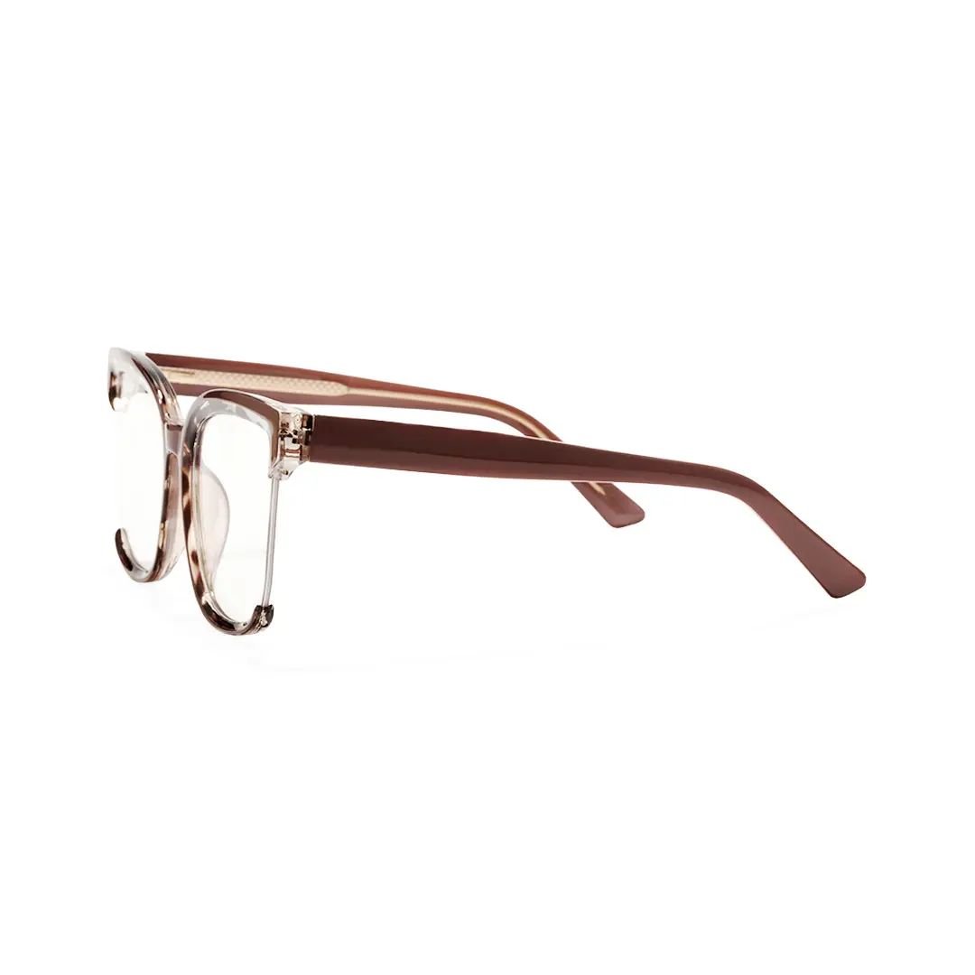 Side view of Cery cat eye tr90 eyeglasses CR0022502 in tortoise