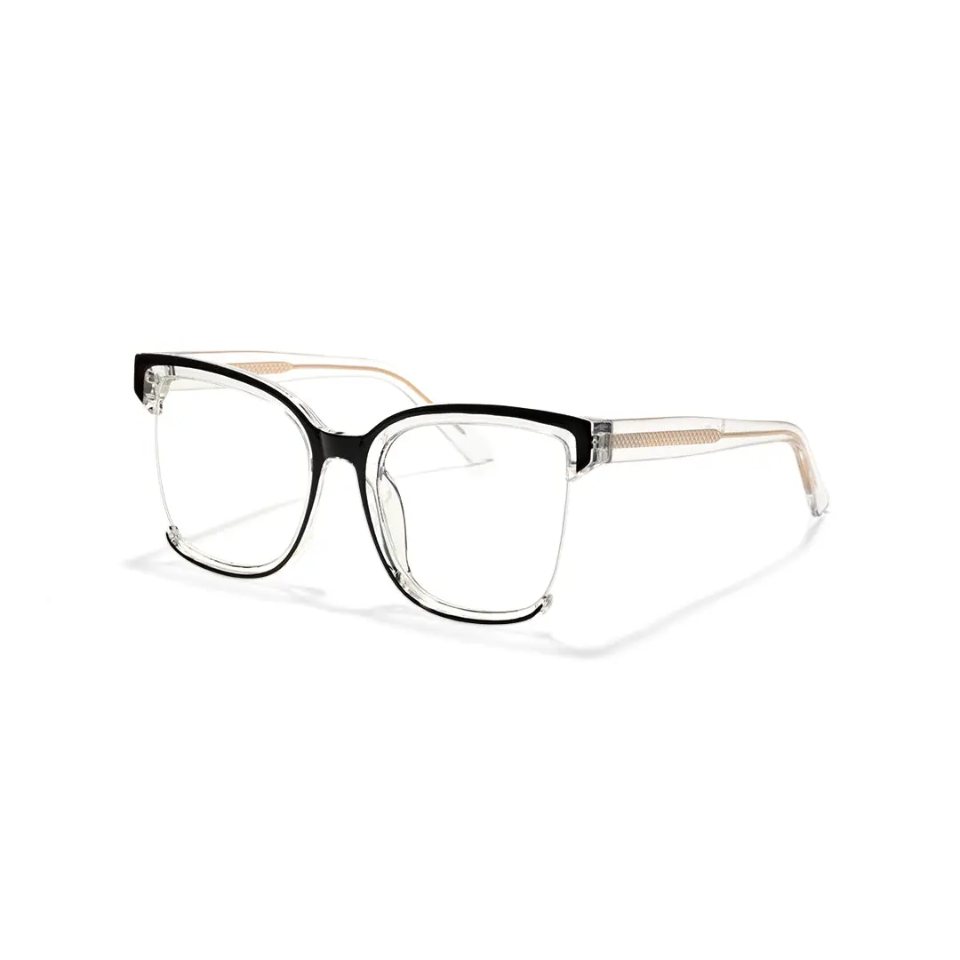Angle view of Cery cat eye tr90 eyeglasses CR0022502 in two-tone