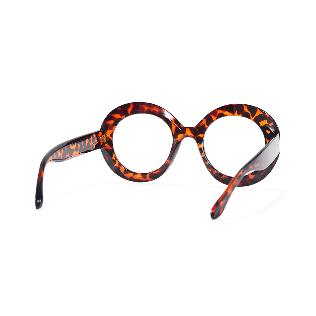 Back view of Cllci round pc eyeglasses RP0322406 in tortoise