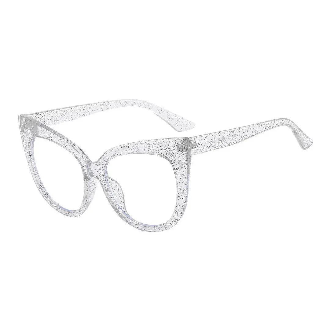 Angle view of Cloto cat eye pc eyeglasses CP0122306 in clear