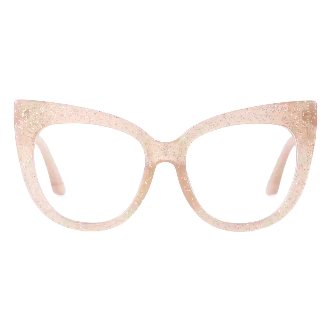 Front view of Cloto cat eye pc eyeglasses CP0122306 in pink