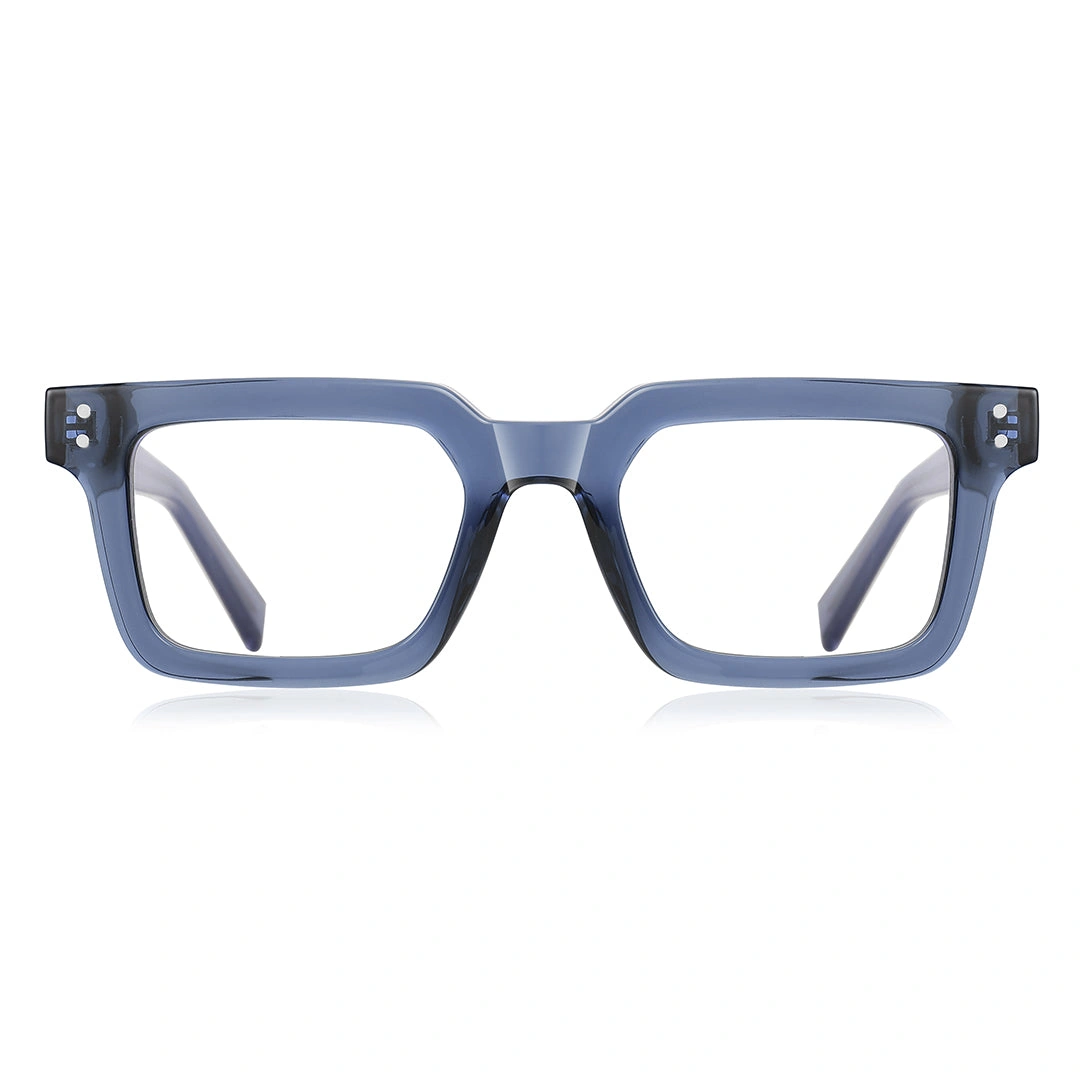 Front view of Clyde rectangle tr90 eyeglasses ER0022406 in blue