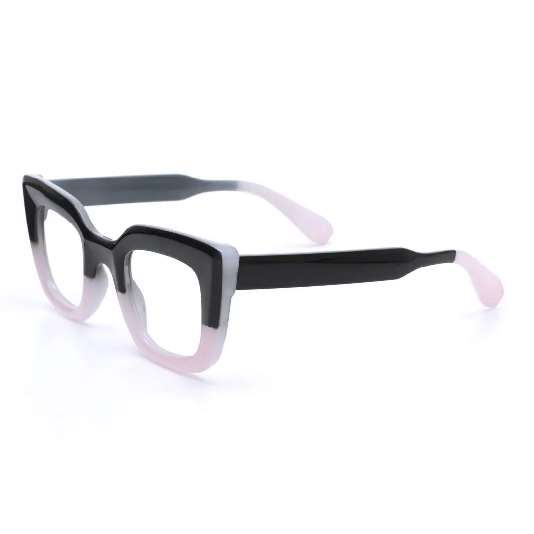 Angle view of Cohen cat-eye pc eyeglasses CP0012403 in black