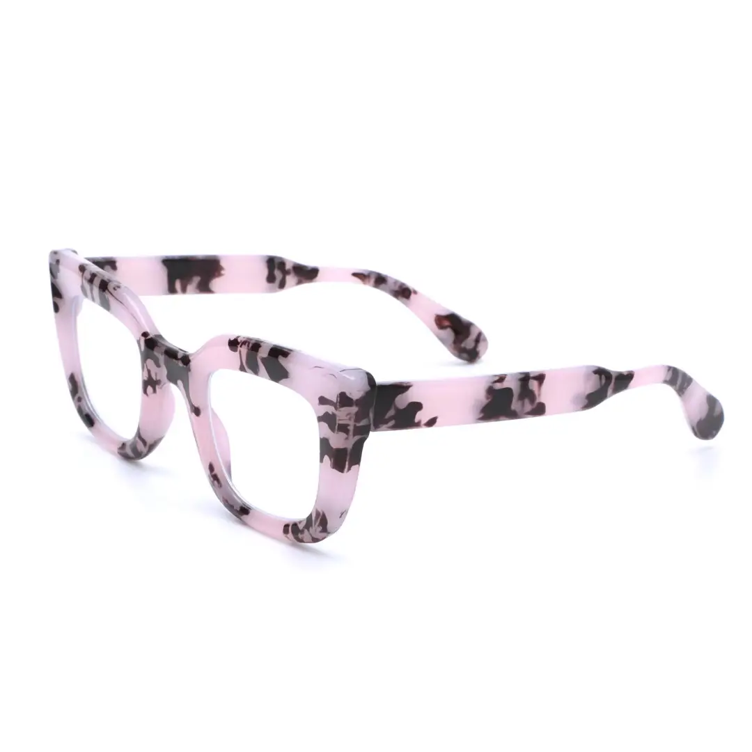 Angle view of Cohen cat-eye pc eyeglasses CP0012403 in pink
