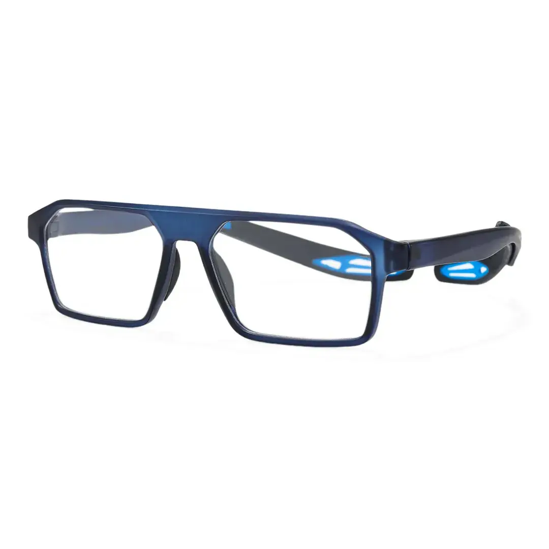 Angle view of Colson rectangle tr90 eyeglasses ER0202508 in blue