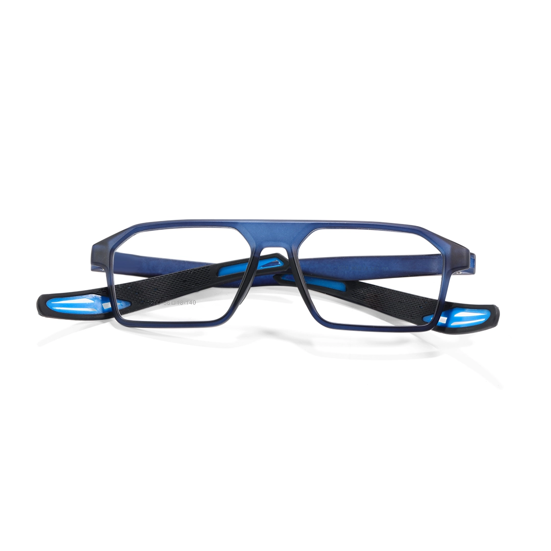 Front folded view of Colson rectangle tr90 eyeglasses ER0202508 in blue