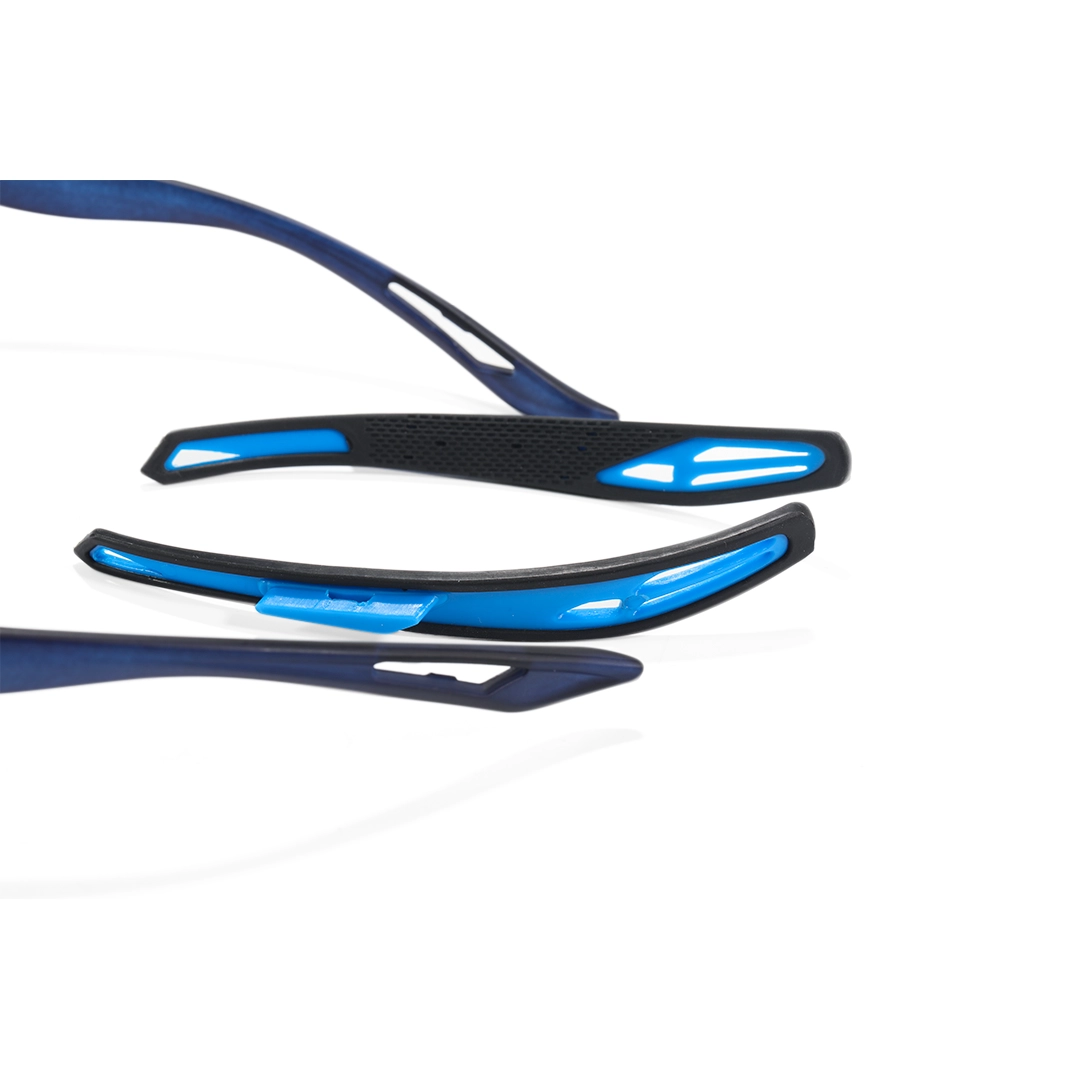 Temple detail of Colson rectangle tr90 eyeglasses ER0202508 in blue