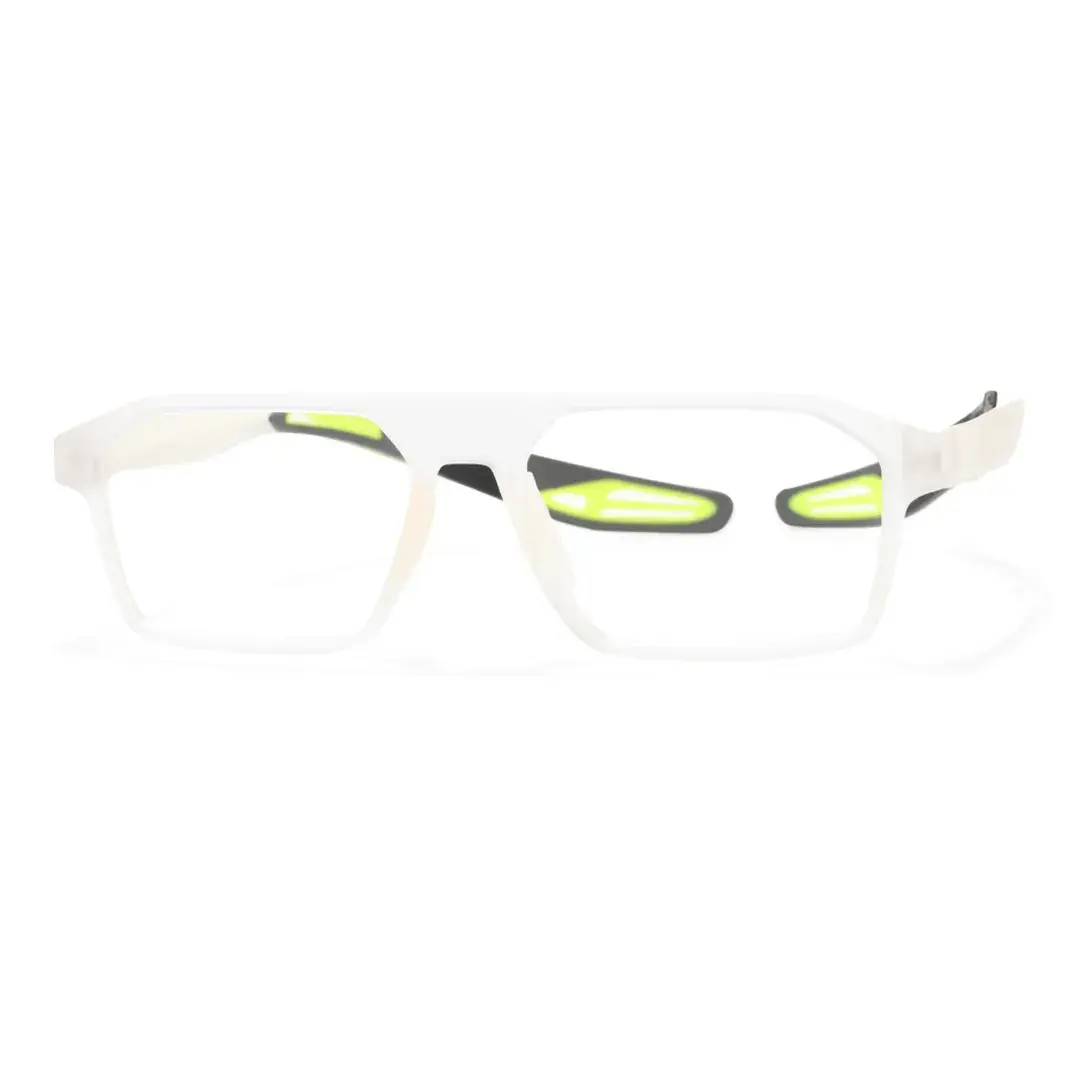 Angle view of Colson rectangle tr90 eyeglasses ER0202508 in clear