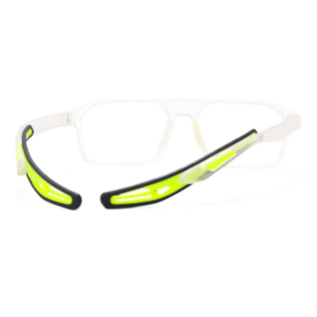 Back view of Colson rectangle tr90 eyeglasses ER0202508 in clear