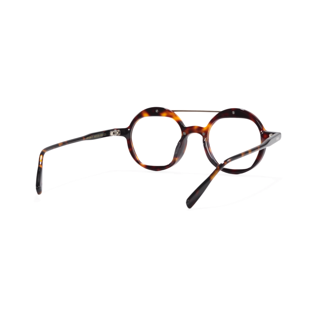 Back view of Cool round acetate eyeglasses RA0052308 in tortoise
