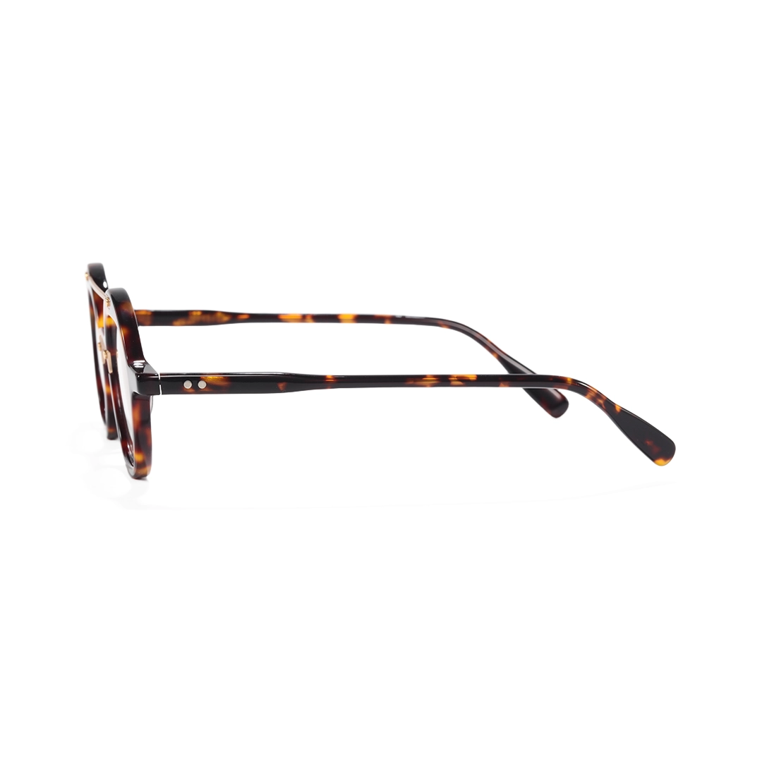 Side view of Cool round acetate eyeglasses RA0052308 in tortoise
