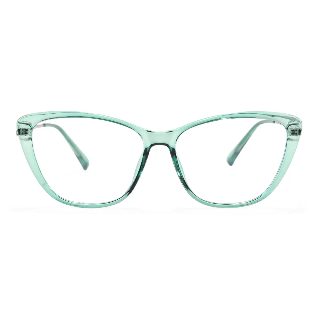 Front view of Cosima cat eye tr90 eyeglasses CR0072603 in green