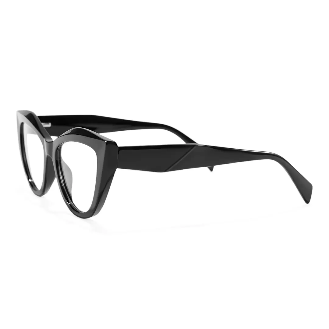 Side view of Cyril cat eye tr90 eyeglasses CR0312405 in black