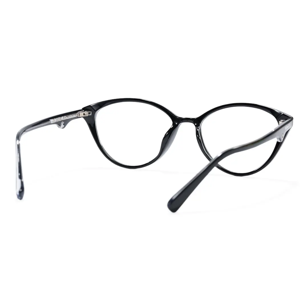 Back view of Dakota cat eye tr90 eyeglasses CR0232601 in black