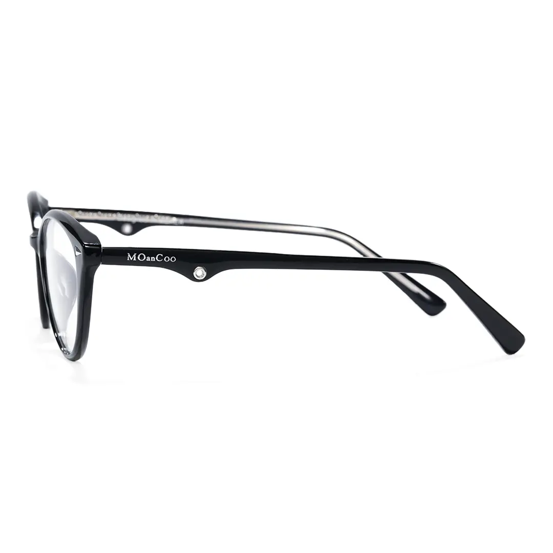 Side view of Dakota cat eye tr90 eyeglasses CR0232601 in black
