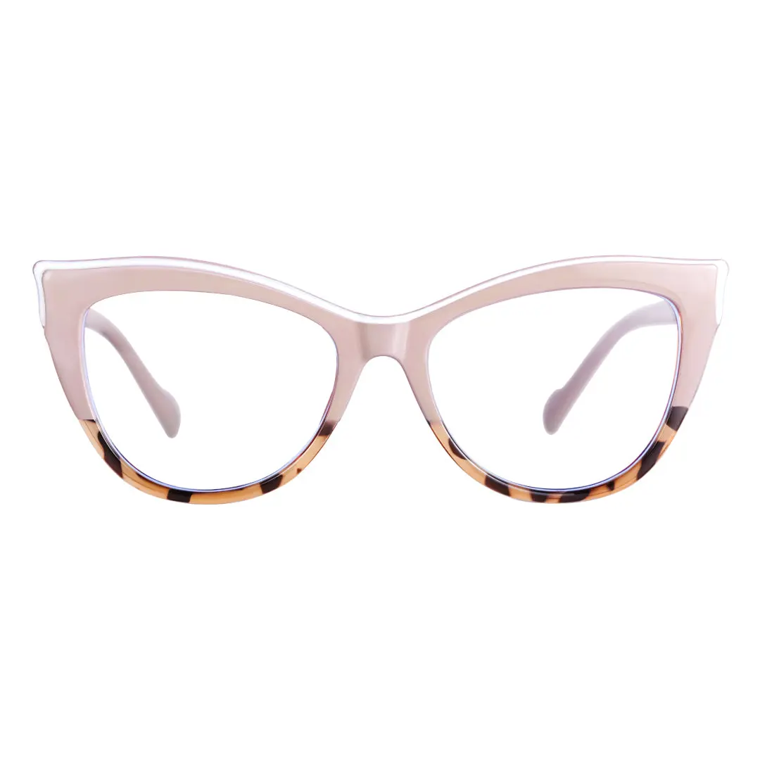 Front view of Damien cat-eye tr90 eyeglasses CR0082403 in two-tone