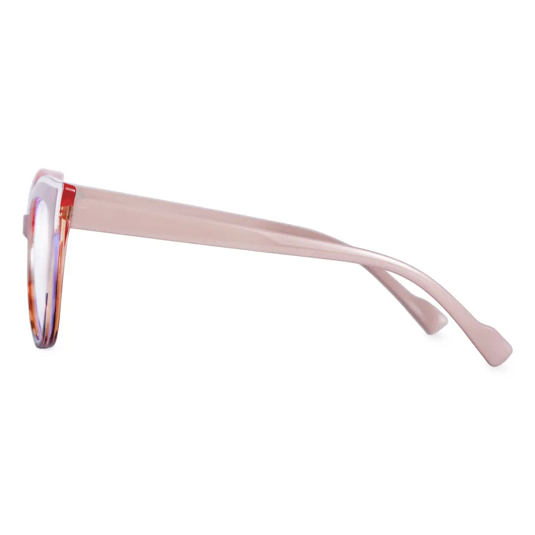 Side view of Damien cat-eye tr90 eyeglasses CR0082403 in two-tone