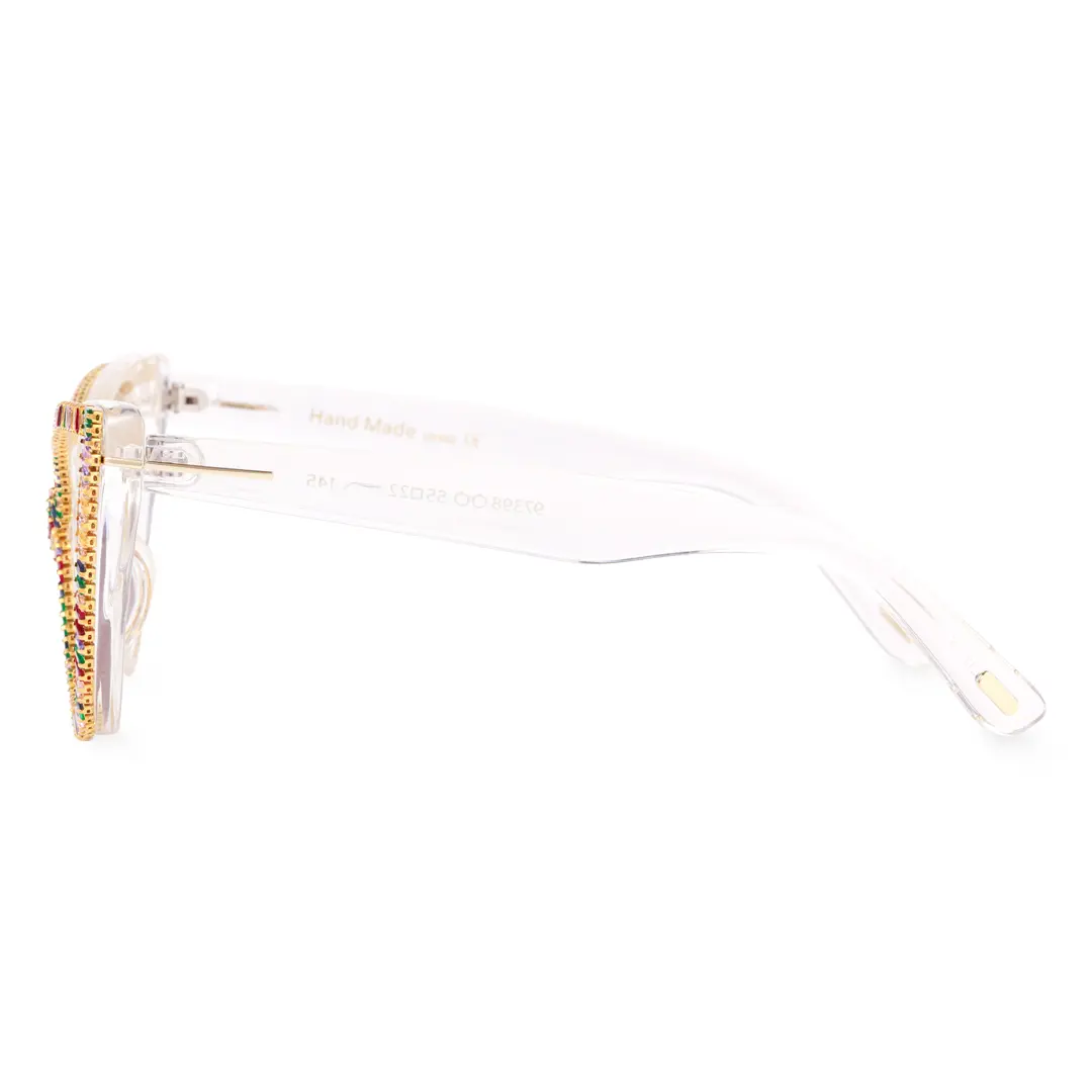 Side view of Dandelion cat eye pc eyeglasses CP0322412 in multicolor