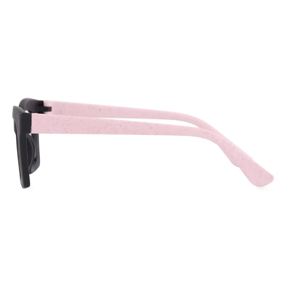 Side view of Dannis square pc eyeglasses SP0082408 in pink