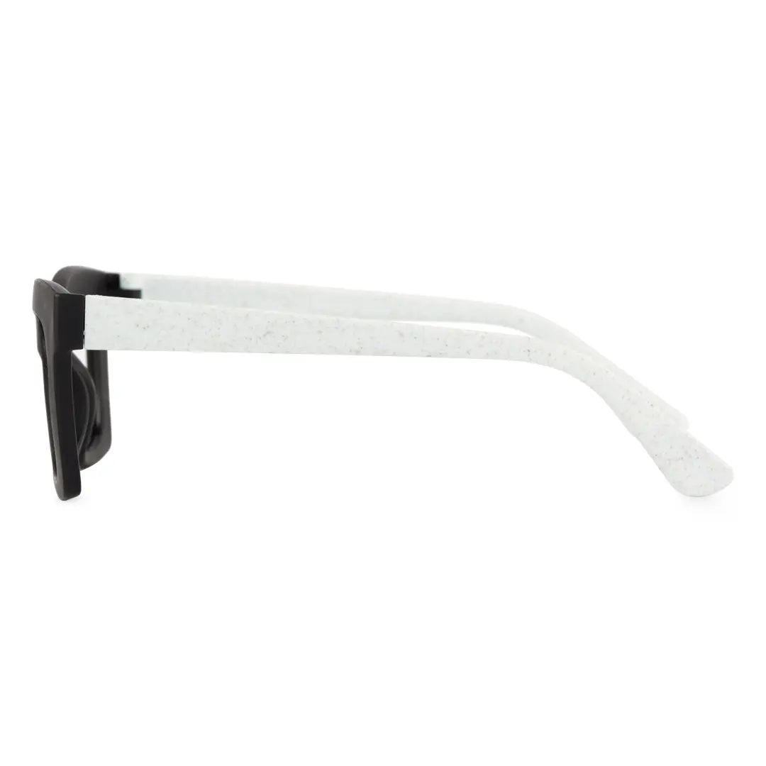 Side view of Dannis square pc eyeglasses SP0082408 in white