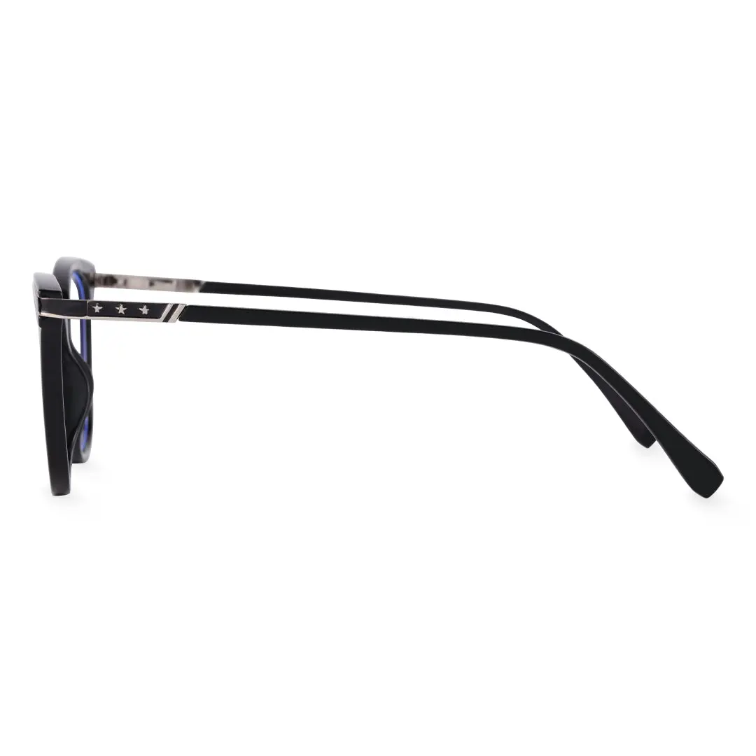 Side view of Dante cat eye tr90 eyeglasses CR0072408 in black