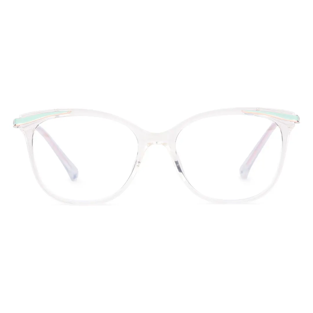 Front view of Dante cat eye tr90 eyeglasses CR0072408 in clear