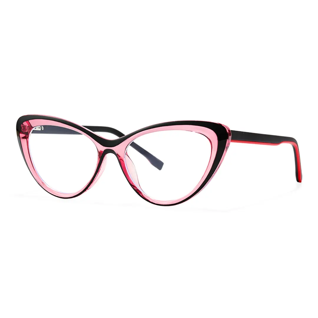 Angle view of Daph cat eye tr90 eyeglasses CR0102502 in pink