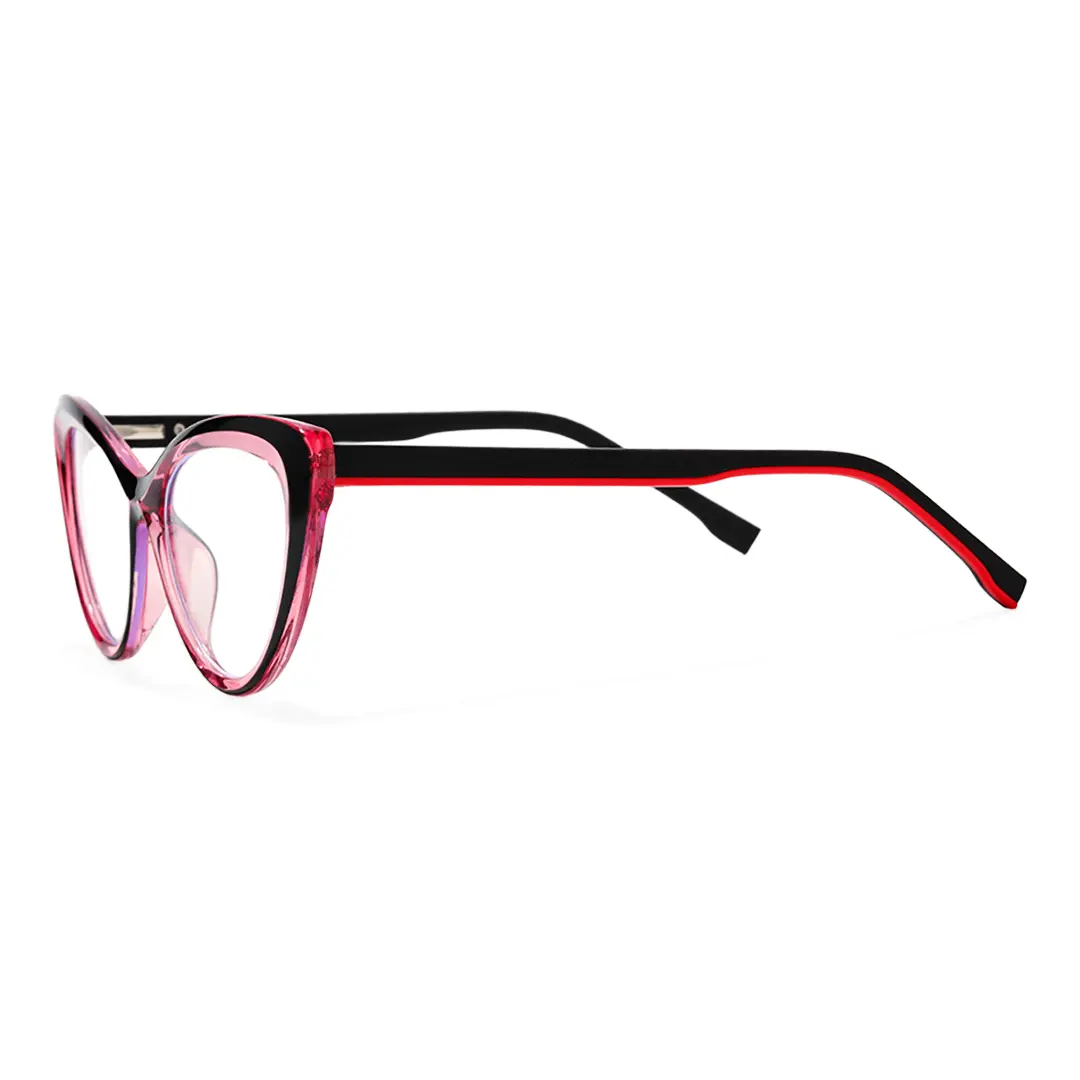 Side view of Daph cat eye tr90 eyeglasses CR0102502 in pink