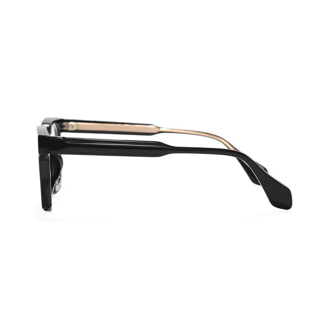 Side view of Devon square tr90 eyeglasses SR0052507 in black