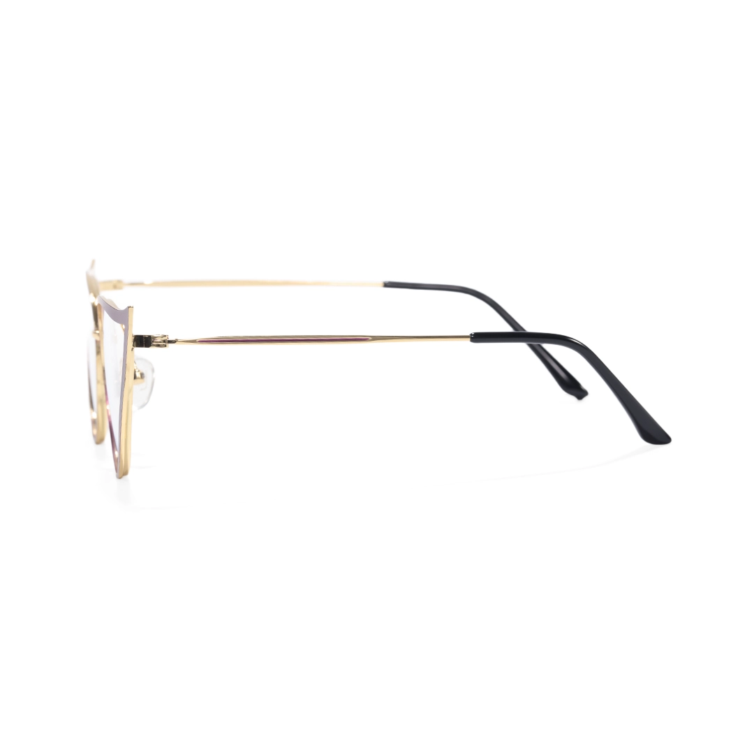 Side view of Dinah cat eye metal eyeglasses CM0342504 in purple