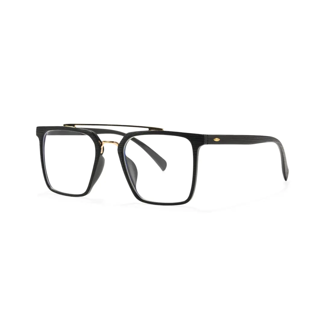 Angle view of Drew square tr90 eyeglasses SR0222508 in black
