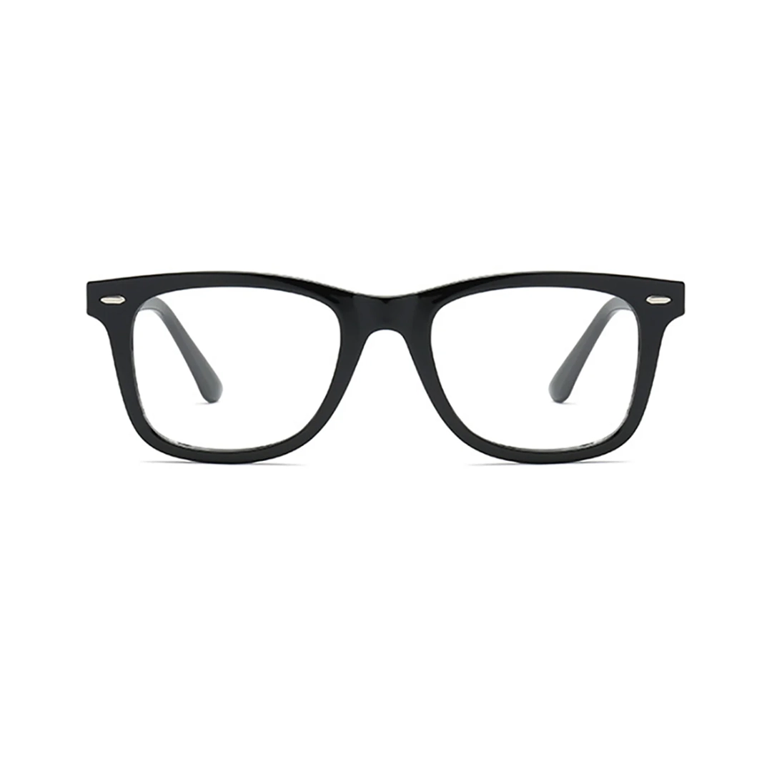 Front view of Earl square tr90 eyeglasses SP0112409 in black