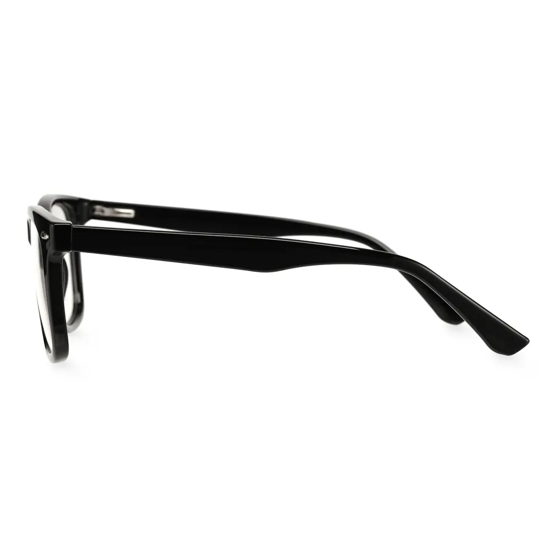 Side view of Earl square tr90 eyeglasses SP0112409 in black
