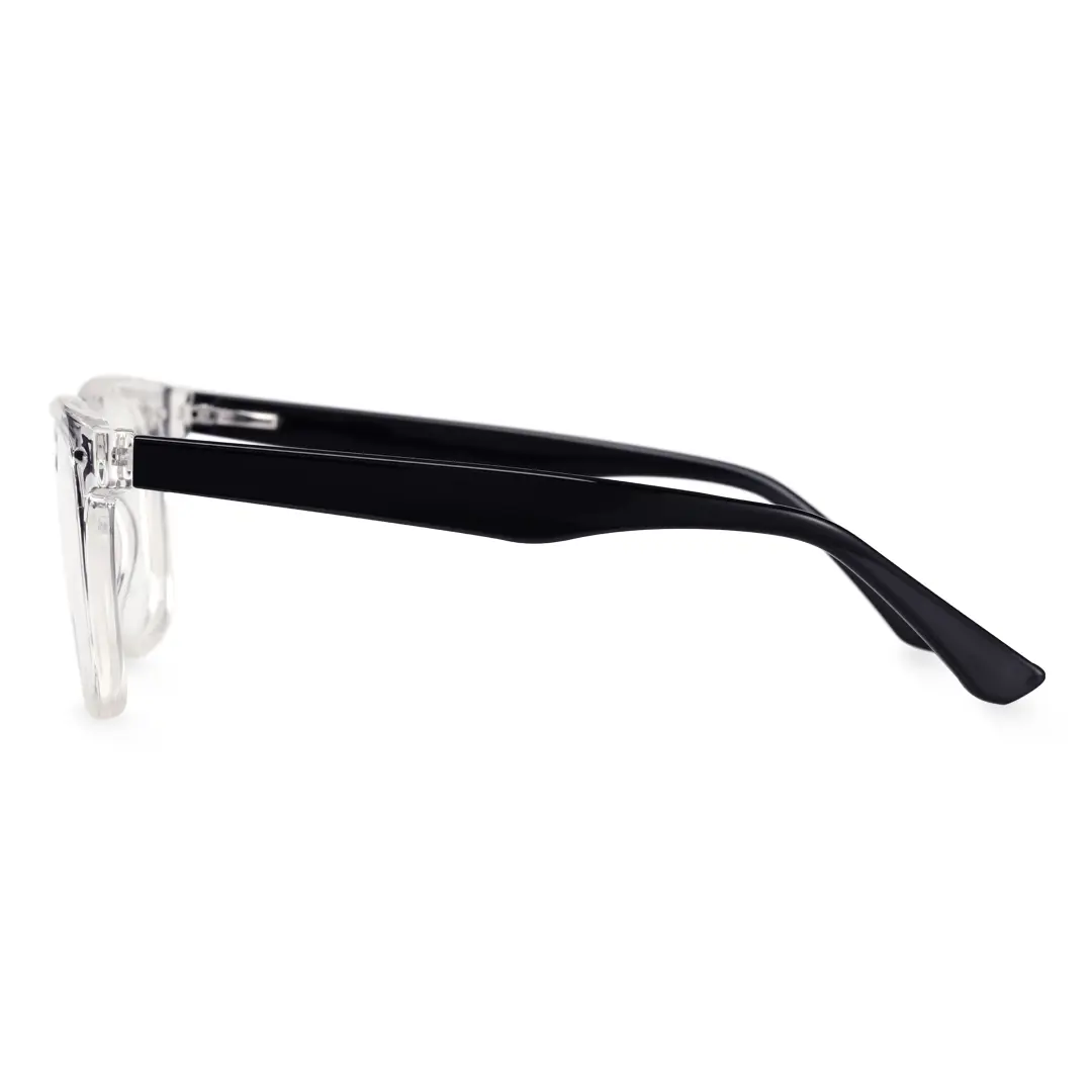 Side view of Earl square tr90 eyeglasses SP0112409 in clear