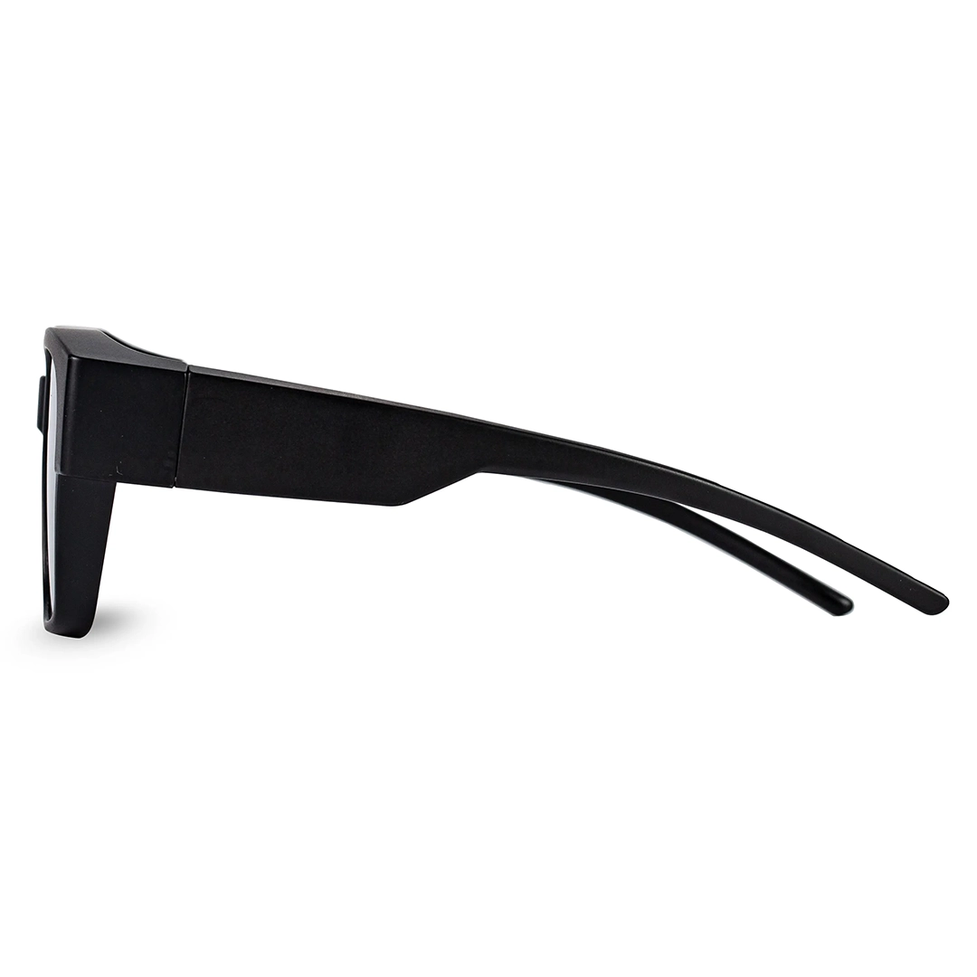 Side view of Edward square tr90 sunglasses SR0032406 in black