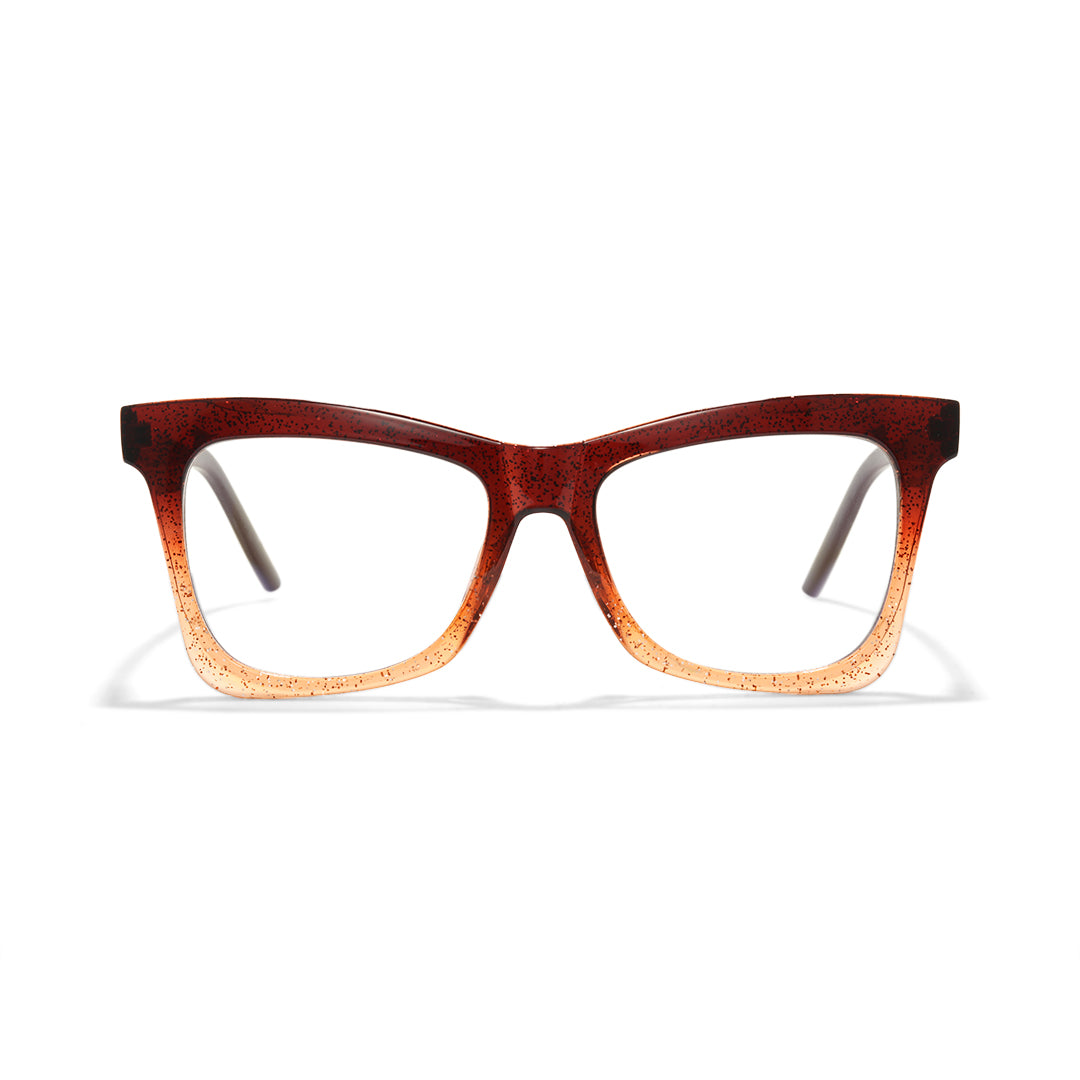 Front view of Eira butterfly tr90 eyeglasses UR0152502 in brown