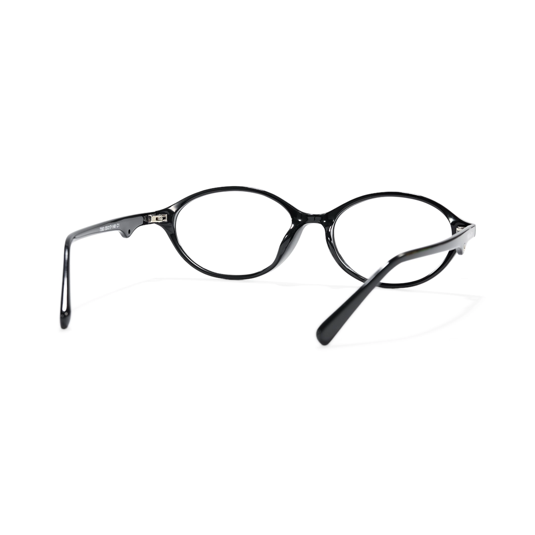 Back view of Ellis oval tr90 eyeglasses OR0222601 in black