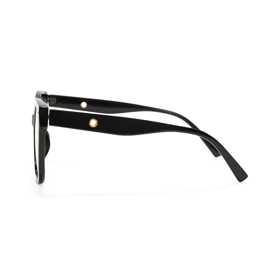 Side view of Ennis square pc eyeglasses SP0062508 in black