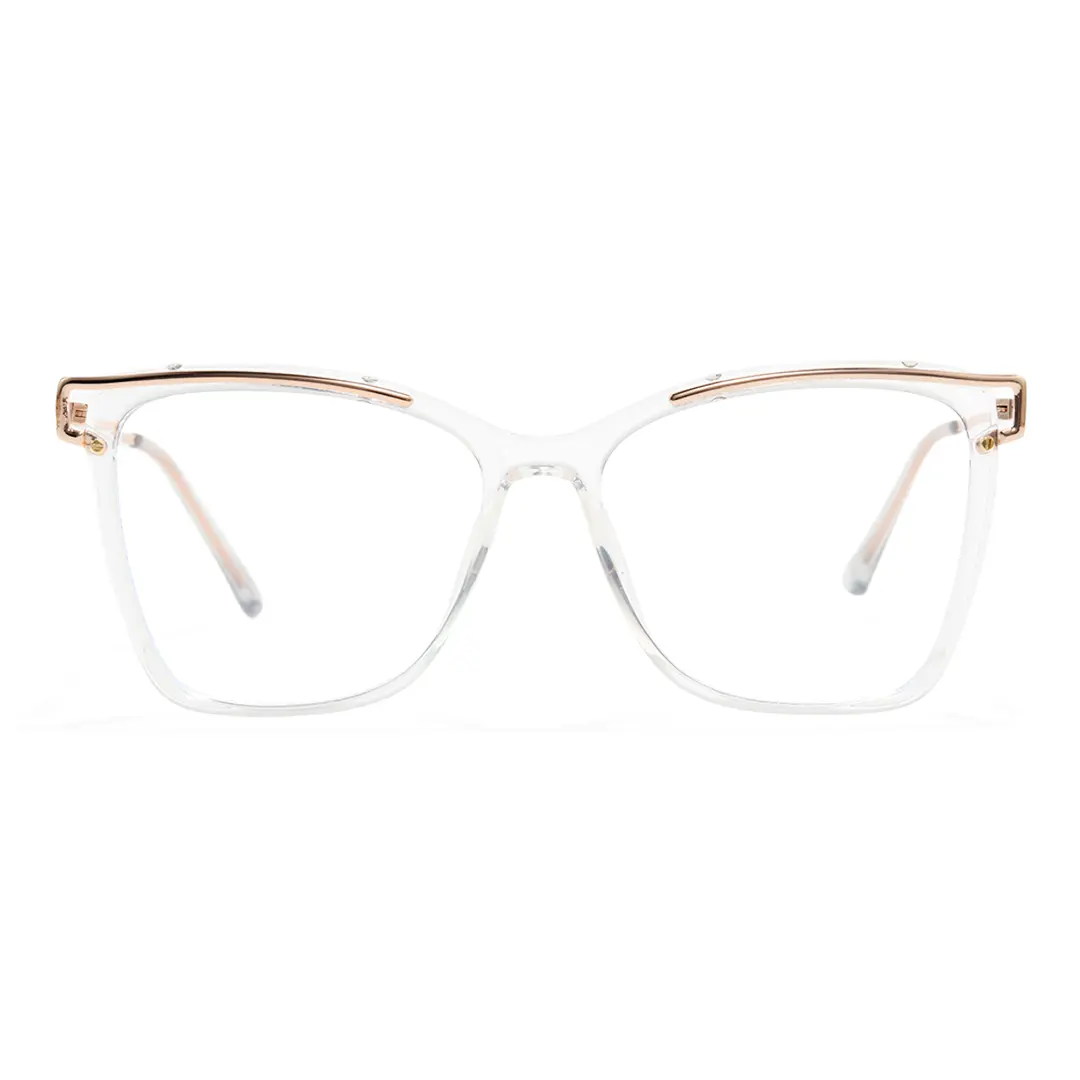 Front view of Enya cat eye tr90 eyeglasses CR0352503 in clear