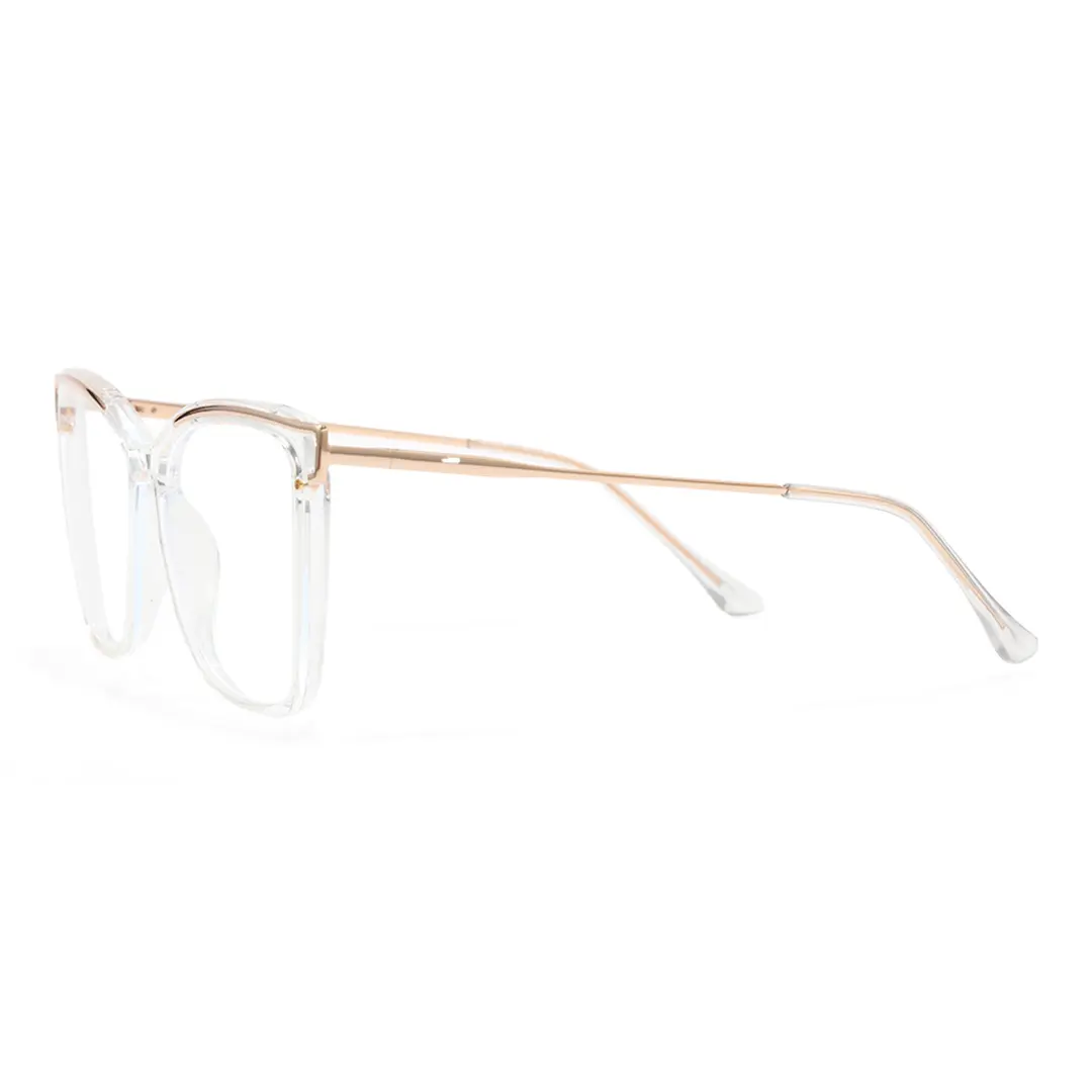 Side view of Enya cat eye tr90 eyeglasses CR0352503 in clear