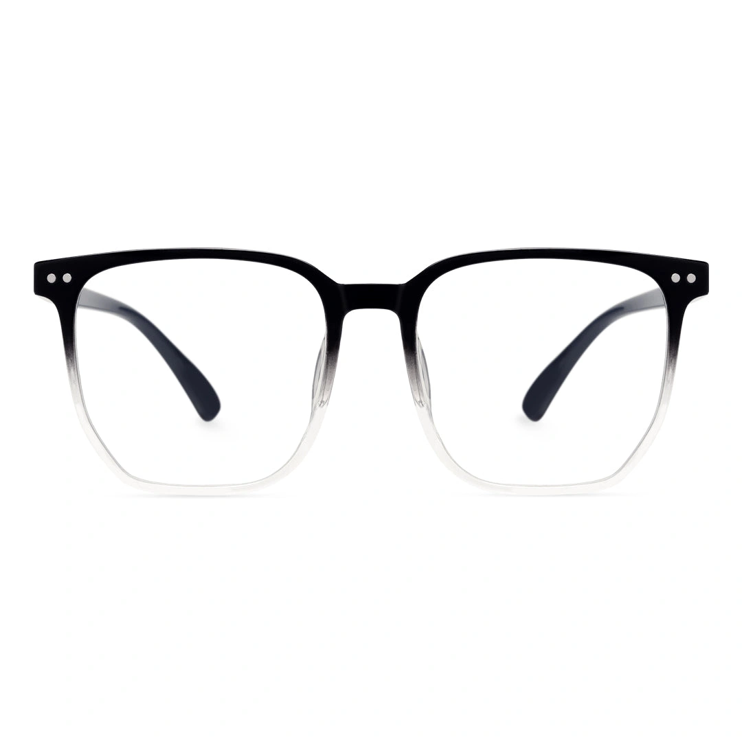 Front view of Ezekiel square tr90 eyeglasses SR0172409 in blackclear