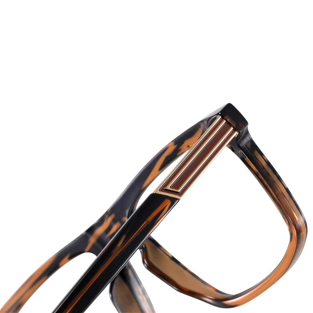 Frame detail view of Fallon square tr90 eyeglasses ER0272408 in brown