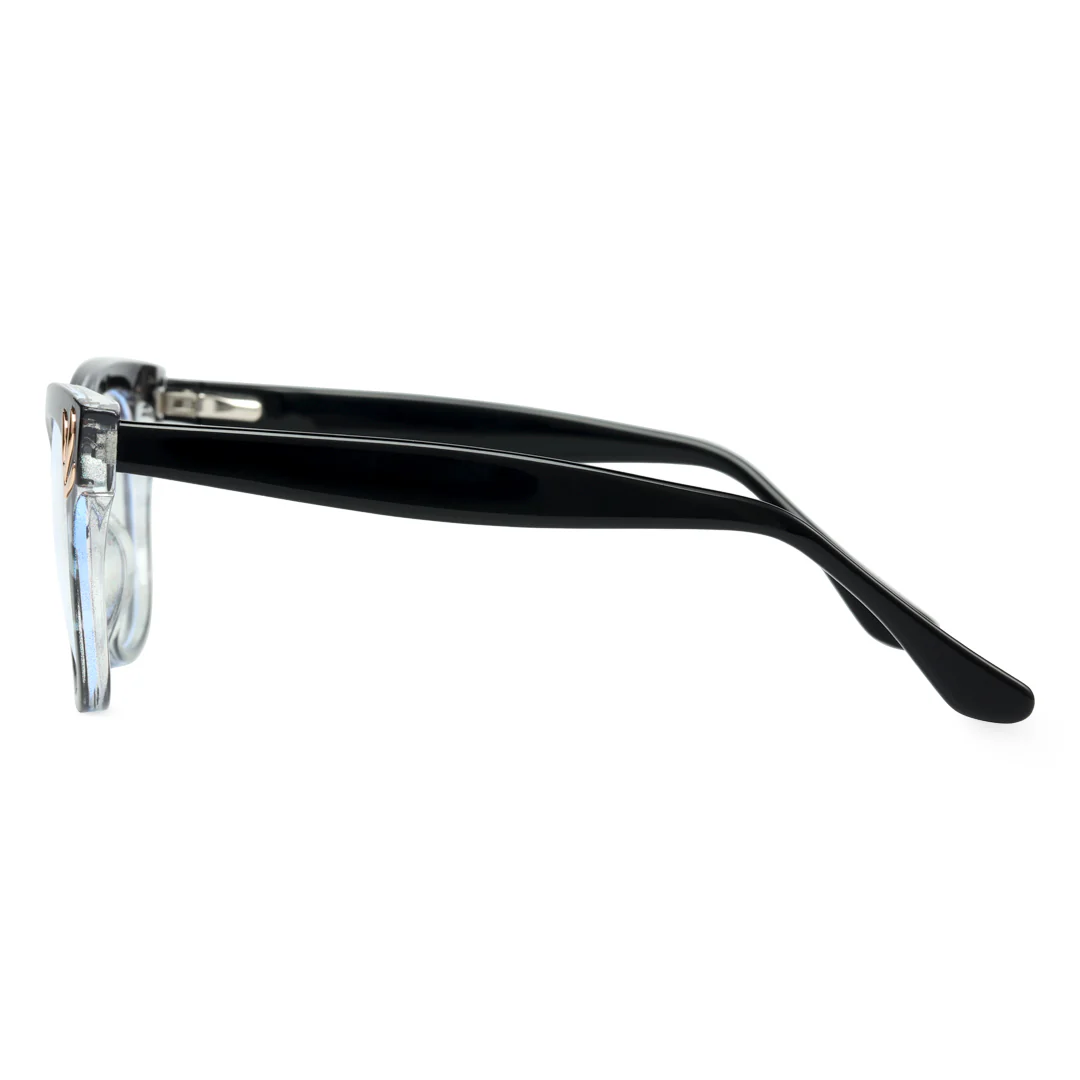 Side view of Fares cat eye tr90 eyeglasses CR0232408 in black