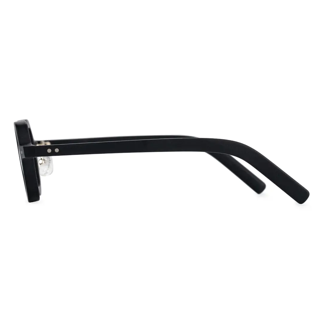 Side view of Fawn unique acetate eyeglasses UA0012302 in black