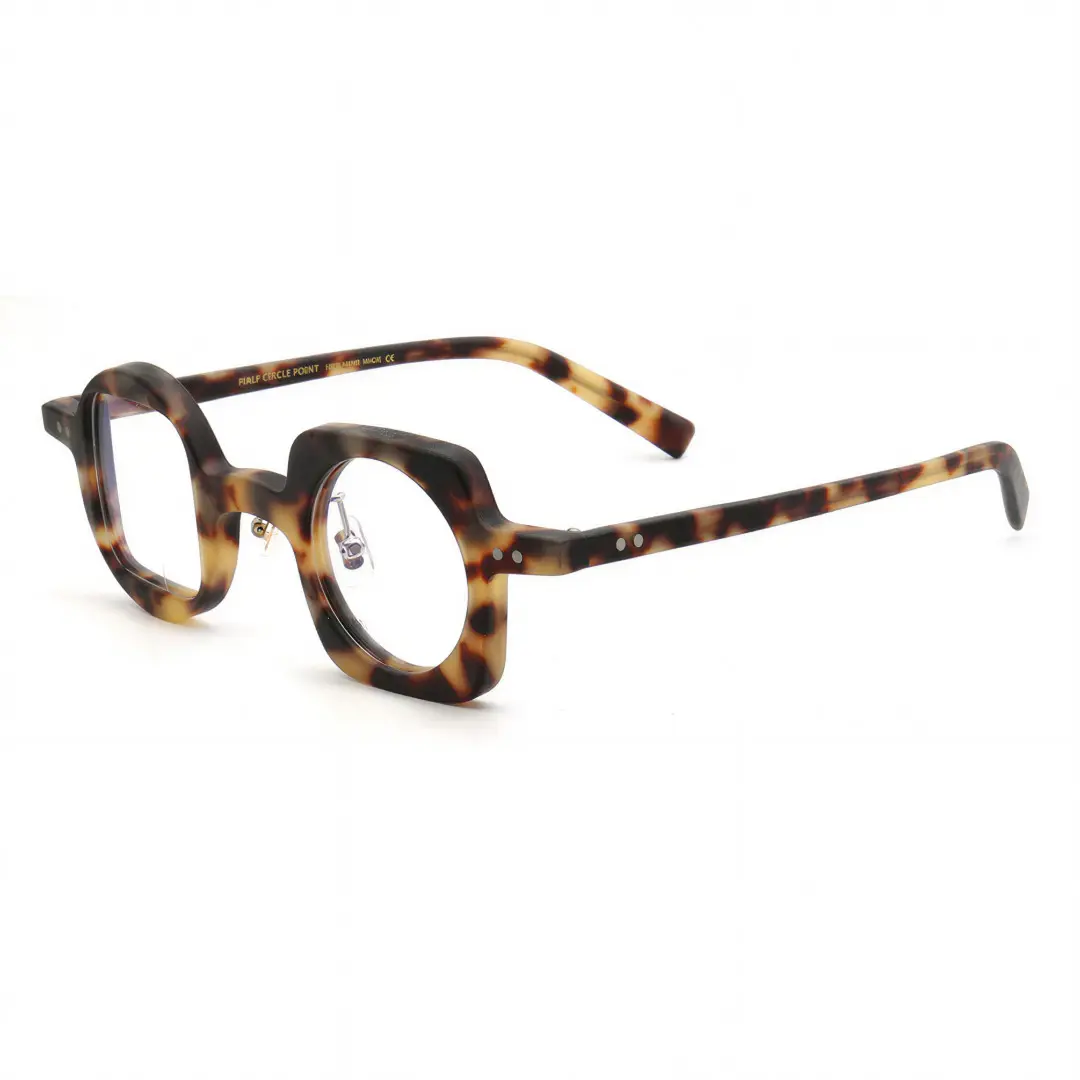 Angle view of Fawn unique acetate eyeglasses UA0012302 in tortoise