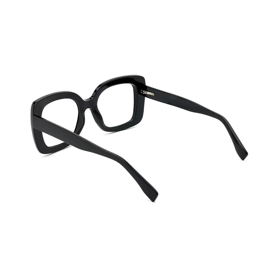 Back view of Fete square tr90 eyeglasses SR0222502 in black