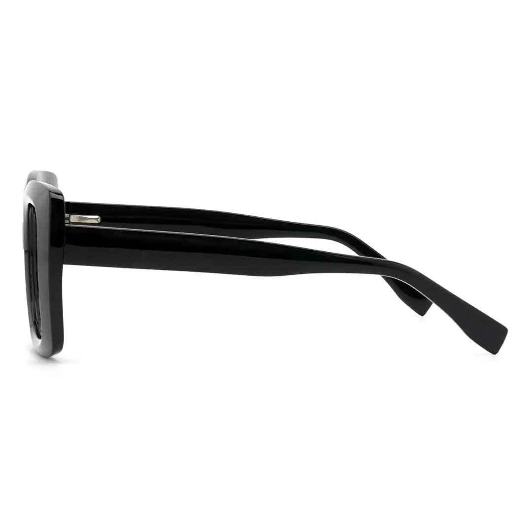 Side view of Fete square tr90 eyeglasses SR0222502 in black